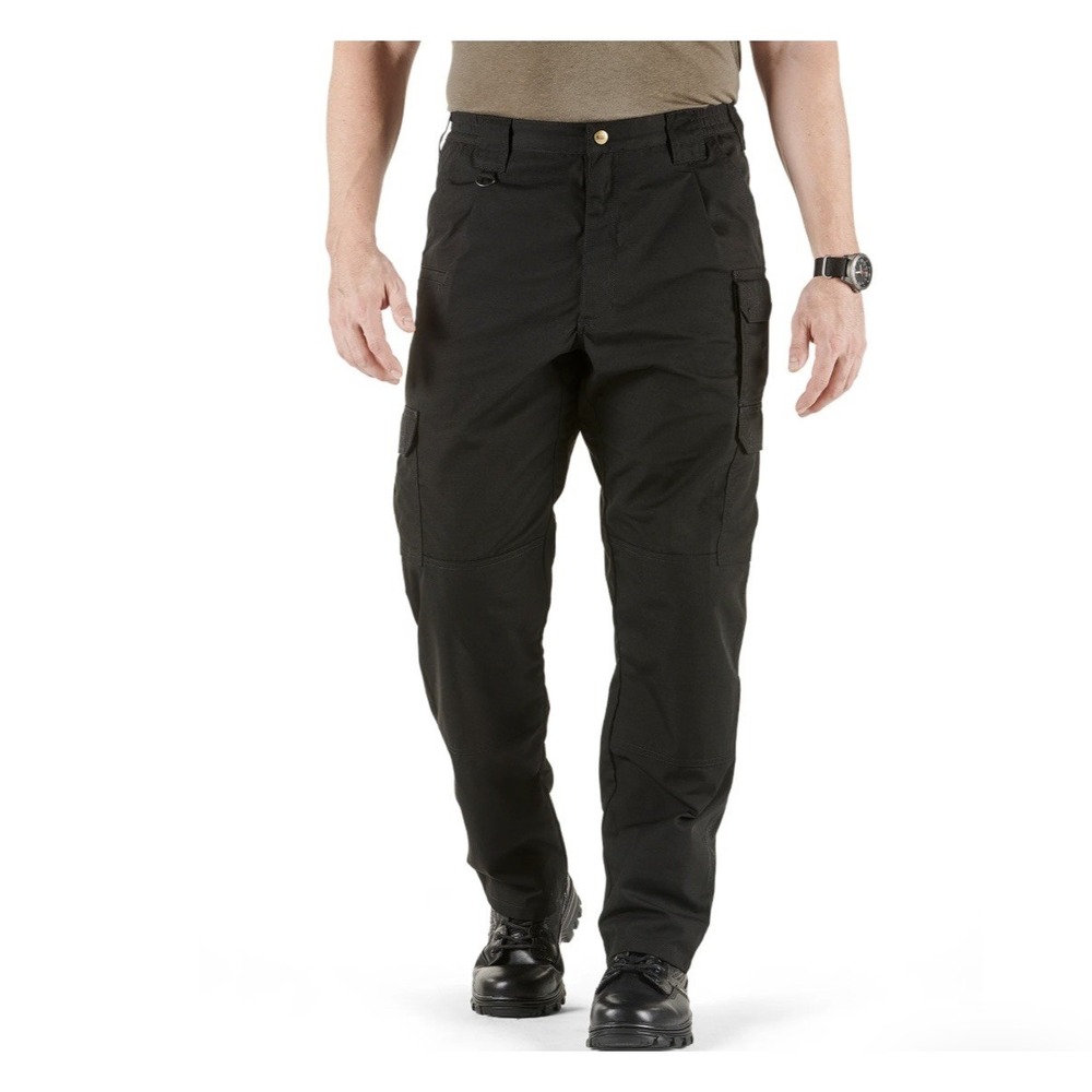 5.11 Tactical Men's Black Cargo Tactical Pants Solid Poly/Cotton Blend 36x32
